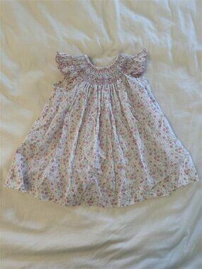 Luli & Me Smocked Dress, Bloomers and Bonnet Set size 6m